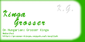 kinga grosser business card